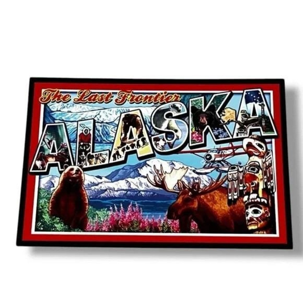 Postcard Alaska The Last Frontier Large Letter 4x6 Continental Chrome C303